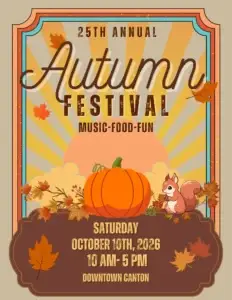 Canton Autumn Festival flyer for October 10, 2026