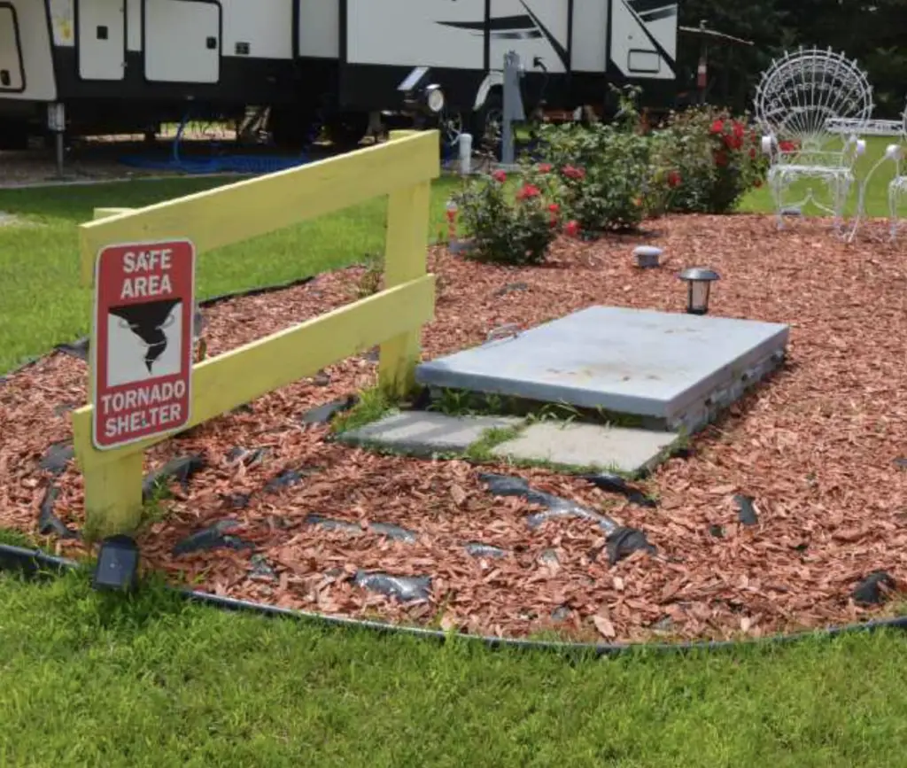 Traveling Workers feel safe with a tornado shelter onsite during emergencies offering safe protection
