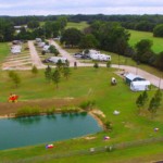 Wagon Train Aerial Photo